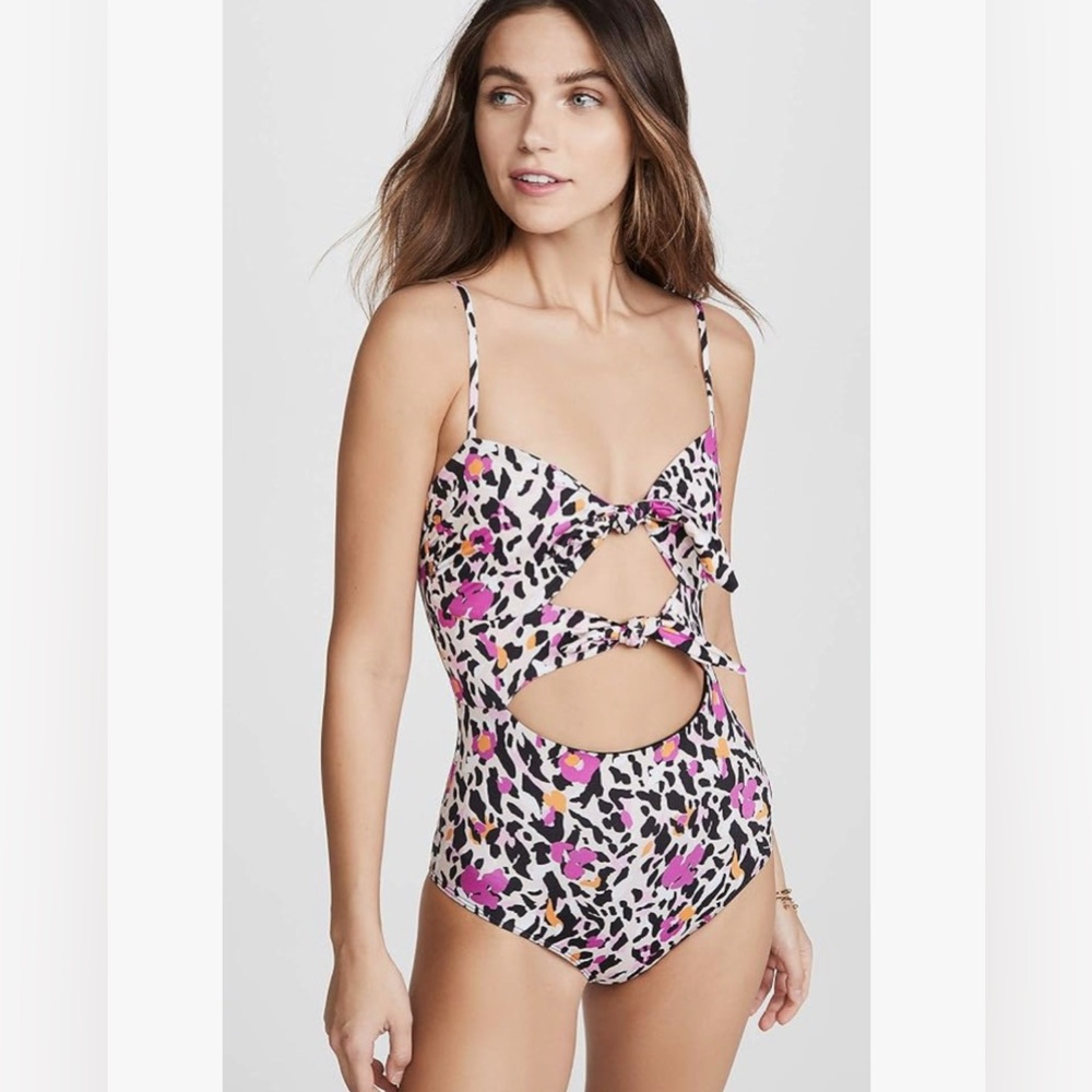 NWOT Beach Riot | Mia One Piece Swimsuit XS Multicolor Leopard Beach‎ Resortwear - Picture 5 of 10